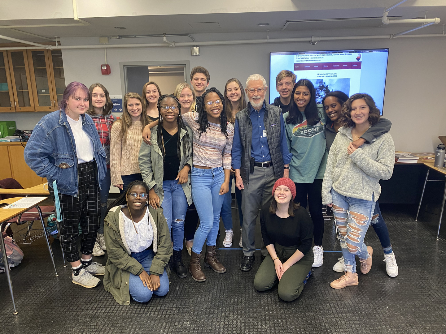 Lex Silbiger and students from the NCSSM Feb 20, 2020
