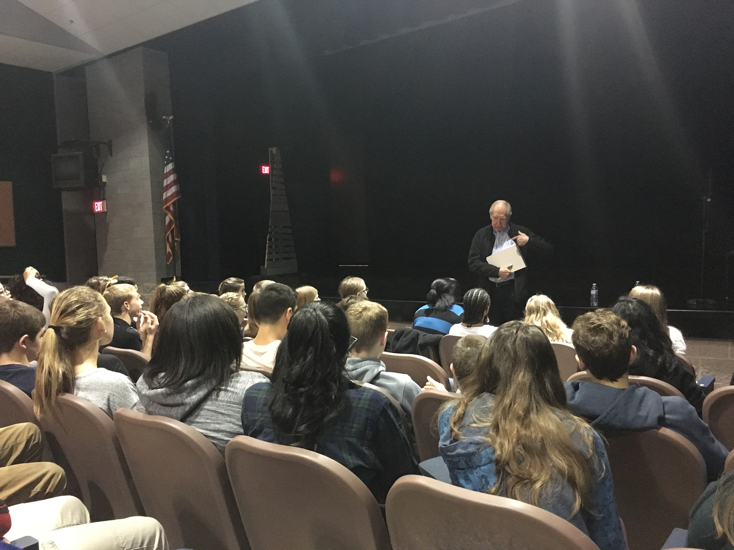 Peter Stein Presentation with 8th Grade Students at Gravelly Hill Middle School Jan 31st, 2017