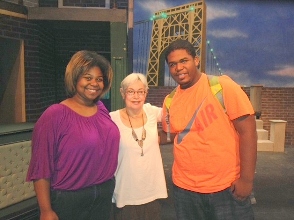 Renee Fink with students at Hillside High School. October 2013